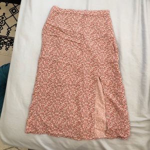 Cute Floral Midi Skirt